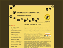 Tablet Screenshot of animalrescuerecon.com